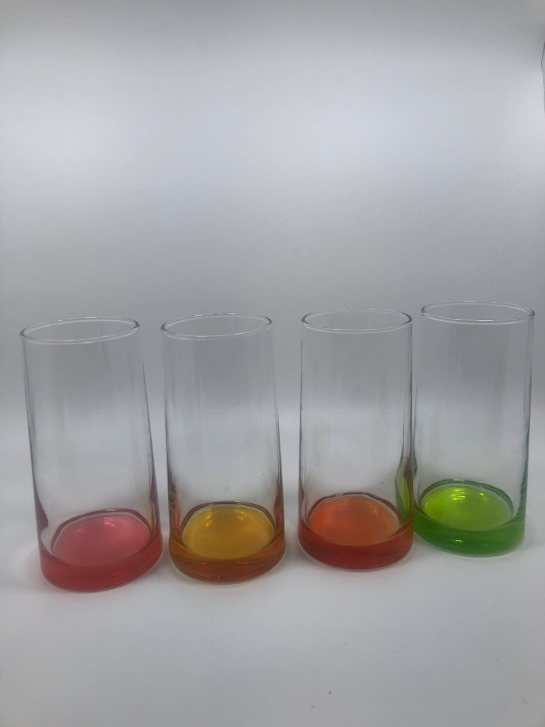 4 COLORFUL GLASSES.