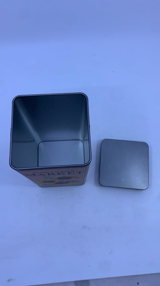 SUNFLOWER MARKET RECTANGLE TIN.