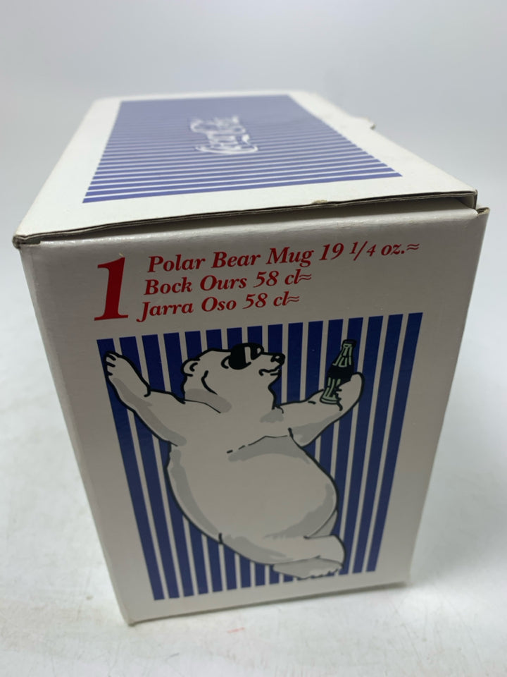 NIB VTG COCA COLA POLAR BEAR FROSTED MUG.