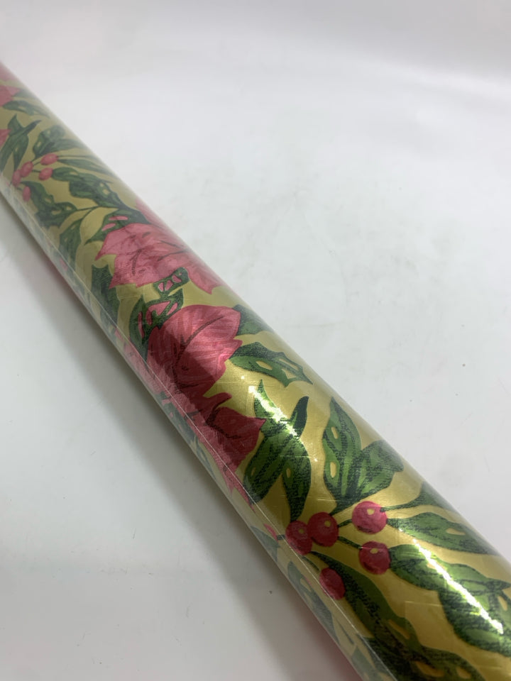 POINSETTIA WRAPPING PAPER.