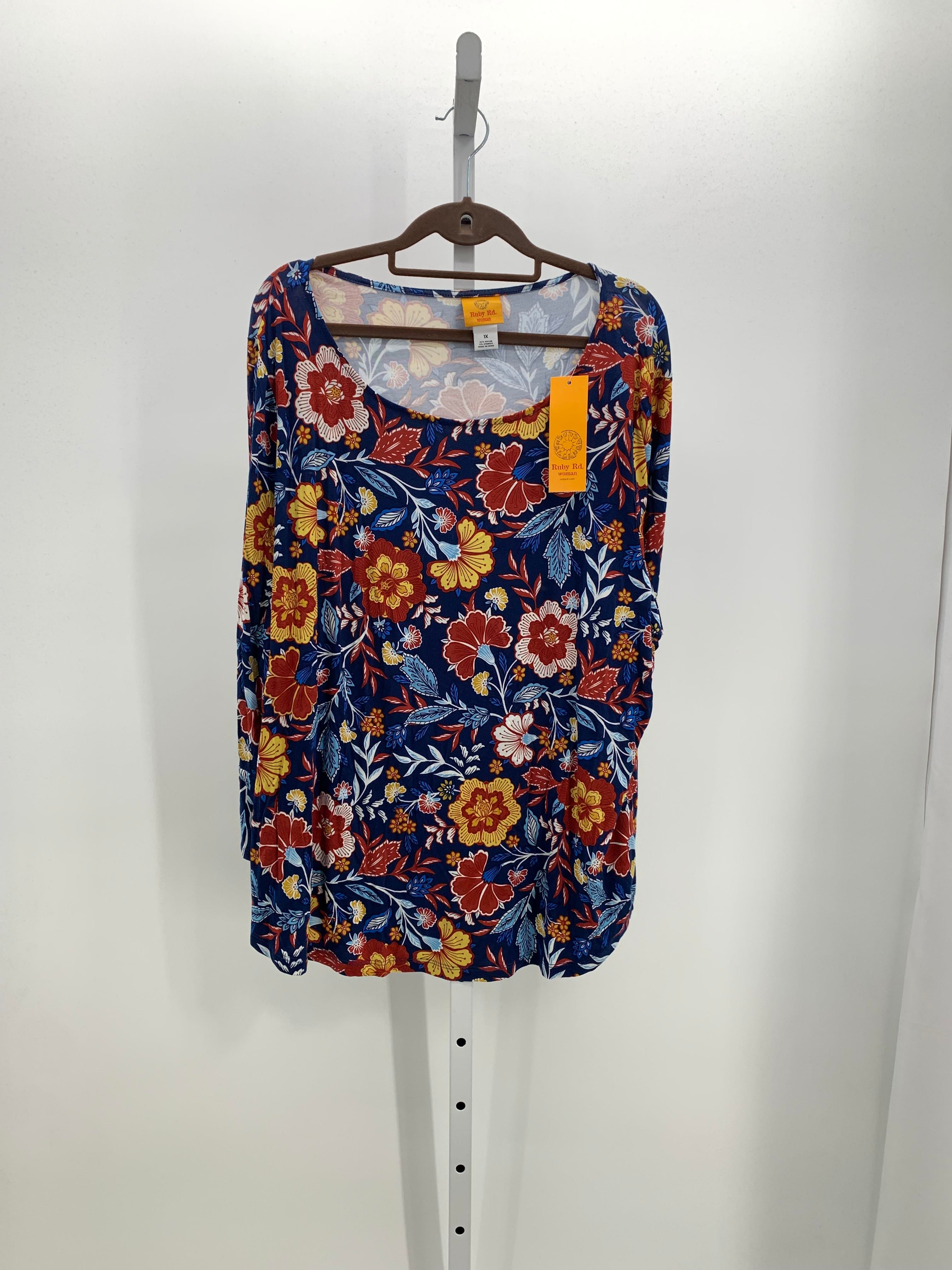 Ruby Rd. Size 1X Womens 3/4 Sleeve Shirt