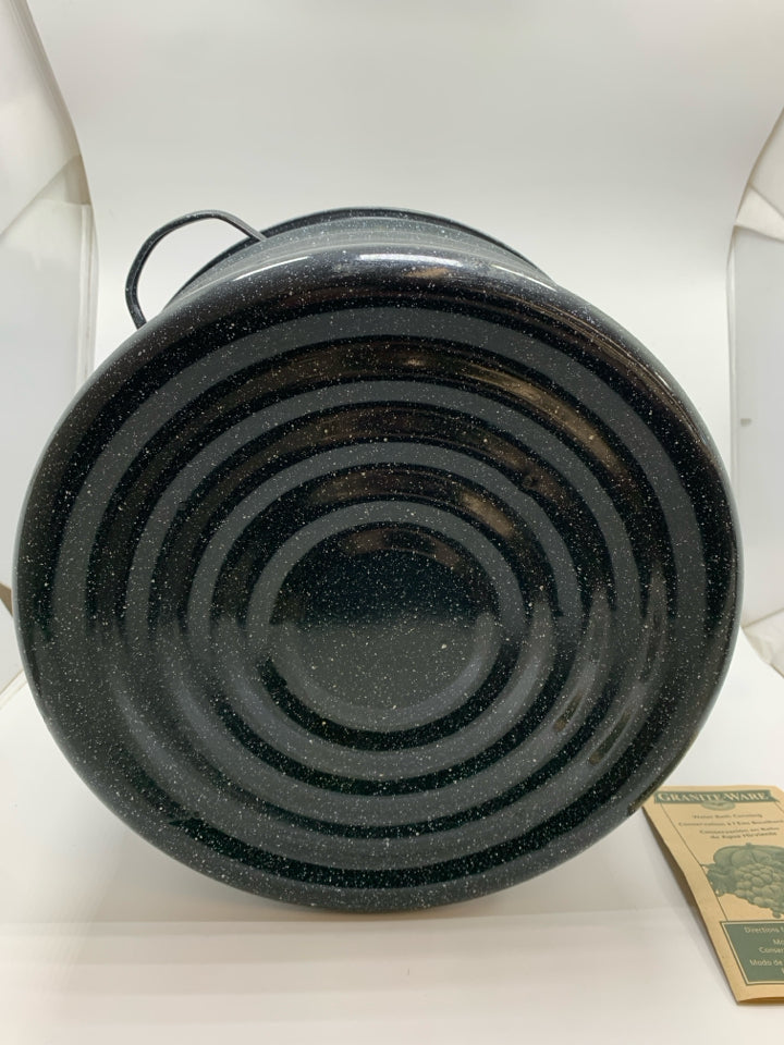 GRANITE WARE ENAMELED WATER BATH CANNER.