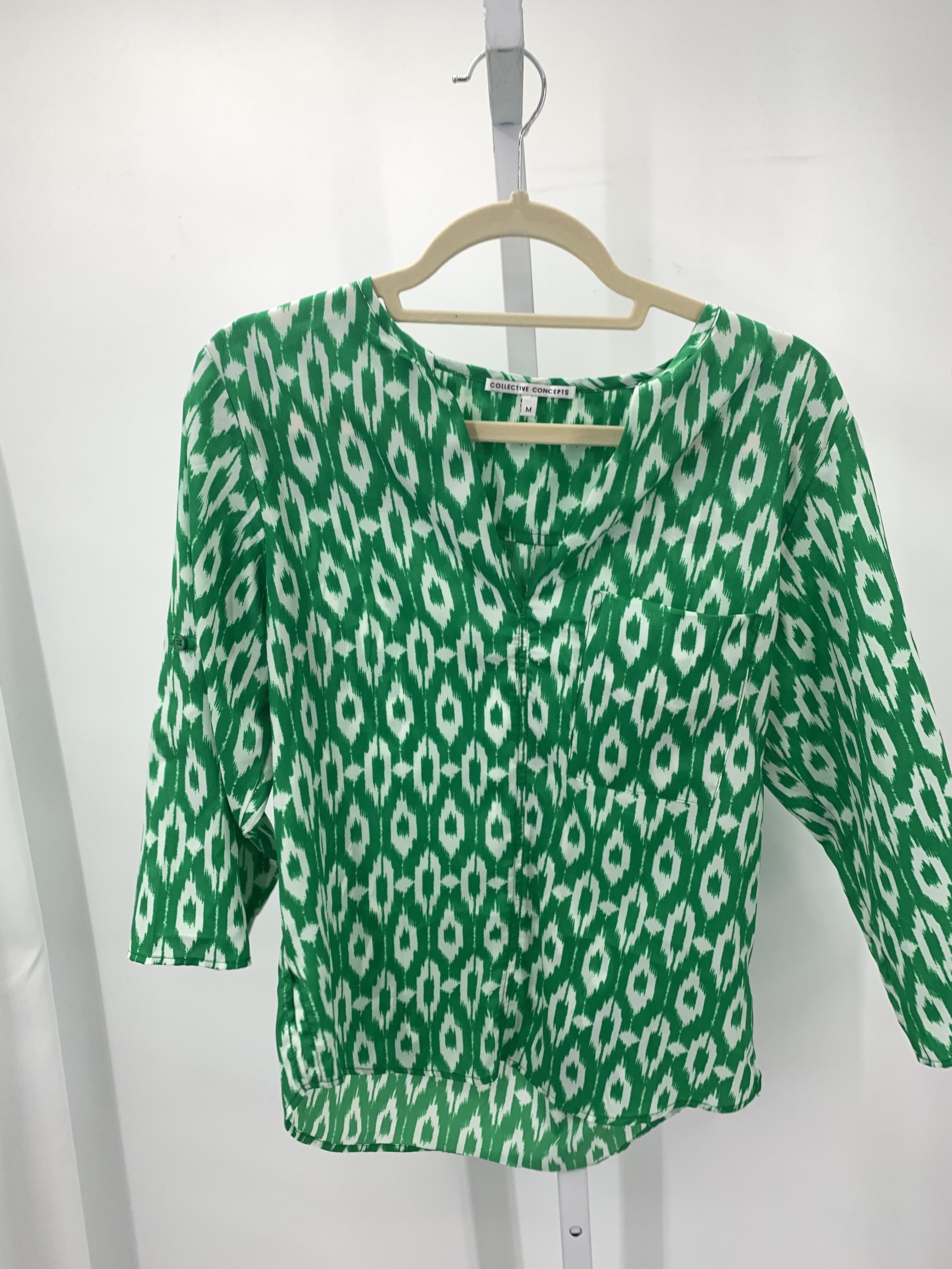 Collective Concepts Size Medium Misses 3/4 Sleeve Shirt