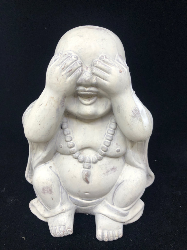 3pc BUDDHA CERAMIC HEAR, SPEAK, SEE NO EVIL.