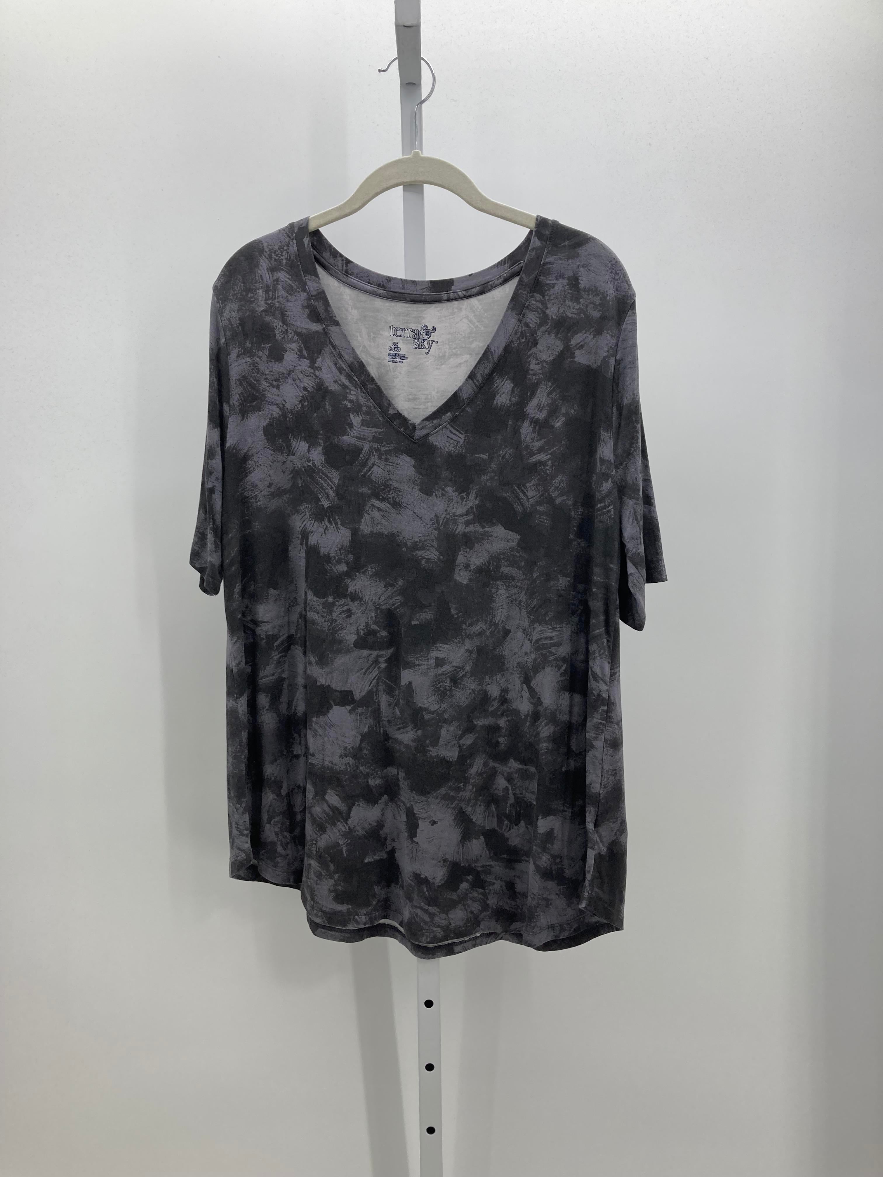 Terra & Sky Size 0X Womens Short Sleeve Shirt