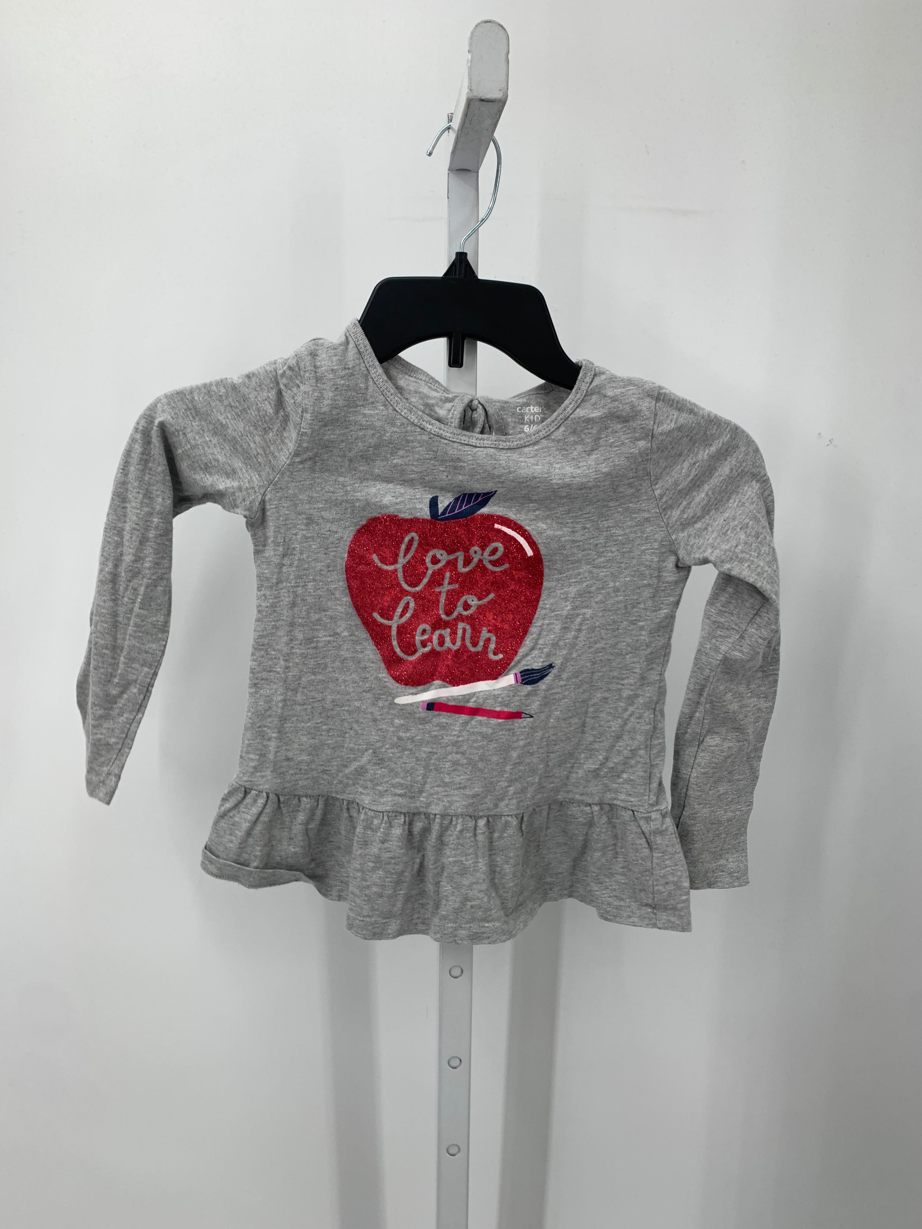 Carters Size 6/6X Girls Long Sleeve Shirt