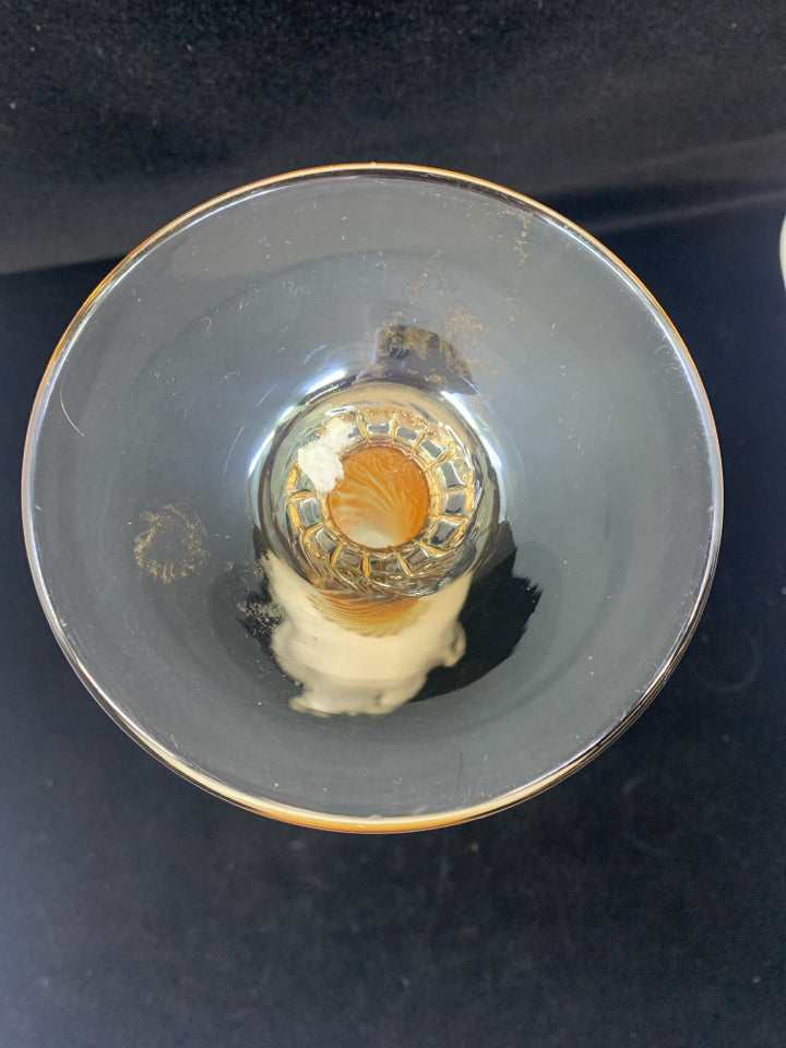 TALL WHITE BLOW GLASS TULIP SHAPE CANDLE HOLDER.