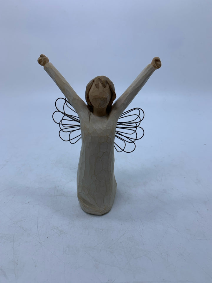ANGEL OF COURAGE HOLDING HANDS UP.