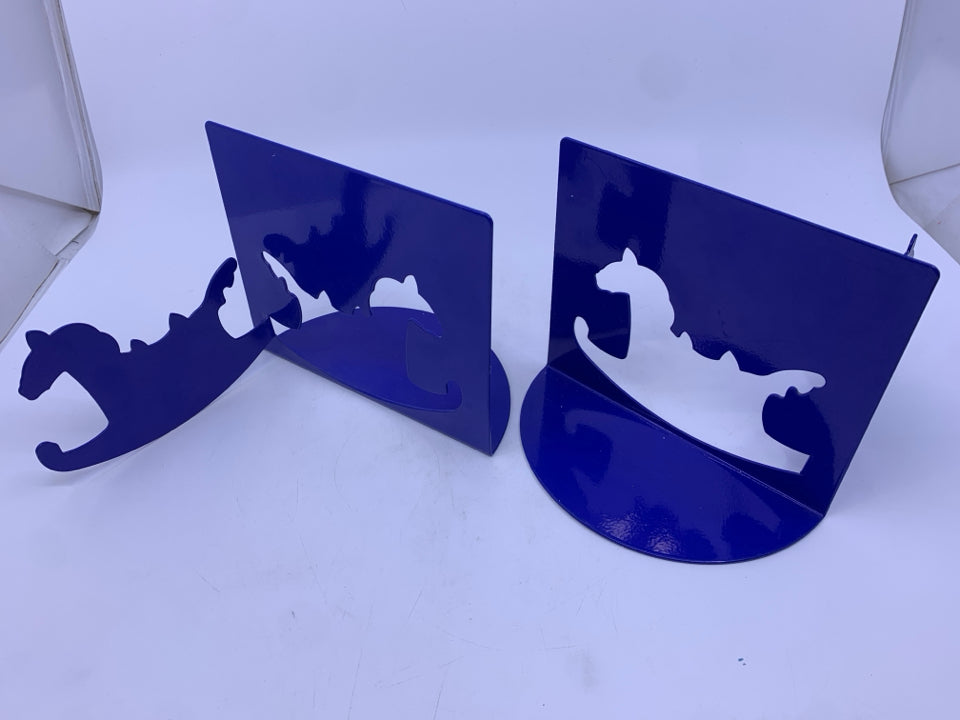 METAL ROCKING HORSE BOOKENDS