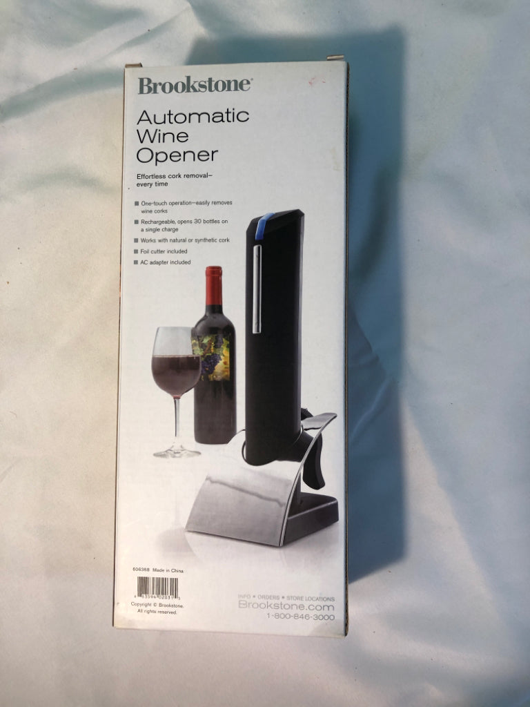 NIB BROOKSTONE AUTOMATIC WINE OPENER.