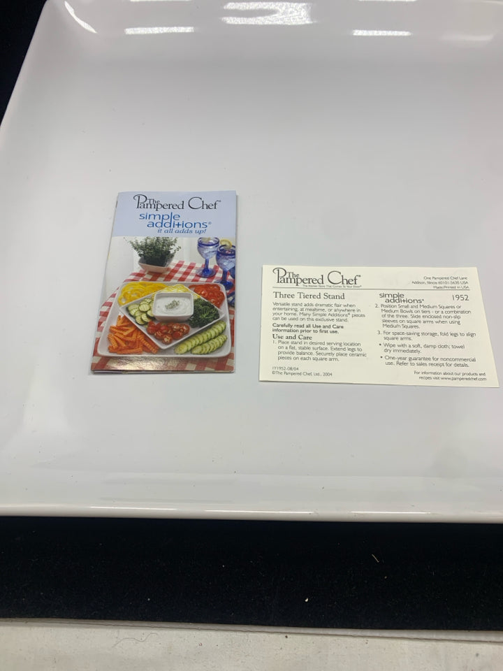 10PC PAMPERED CHEF SERVING TRAY W/STAND.