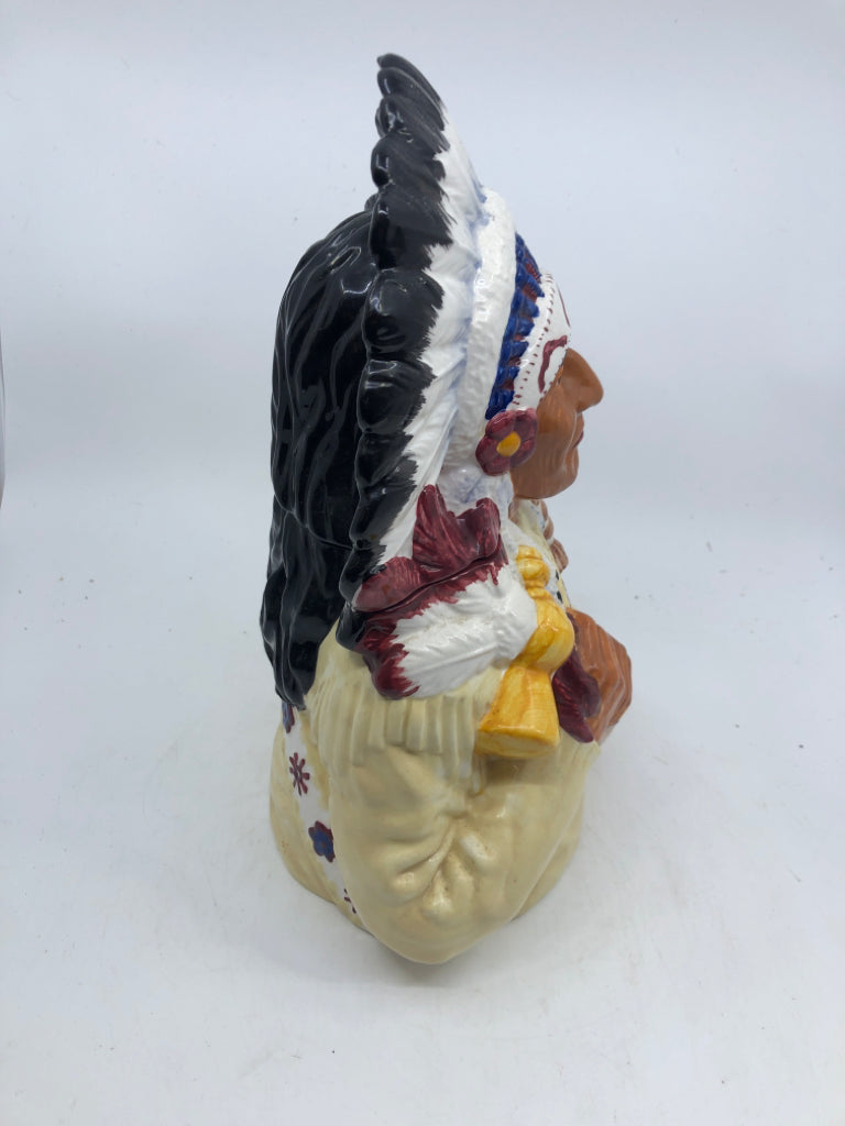 INDIGENOUS MAN COOKIE JAR.