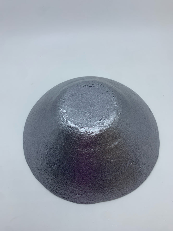 COBALT BLUE PRESSED GLASS BOWL.