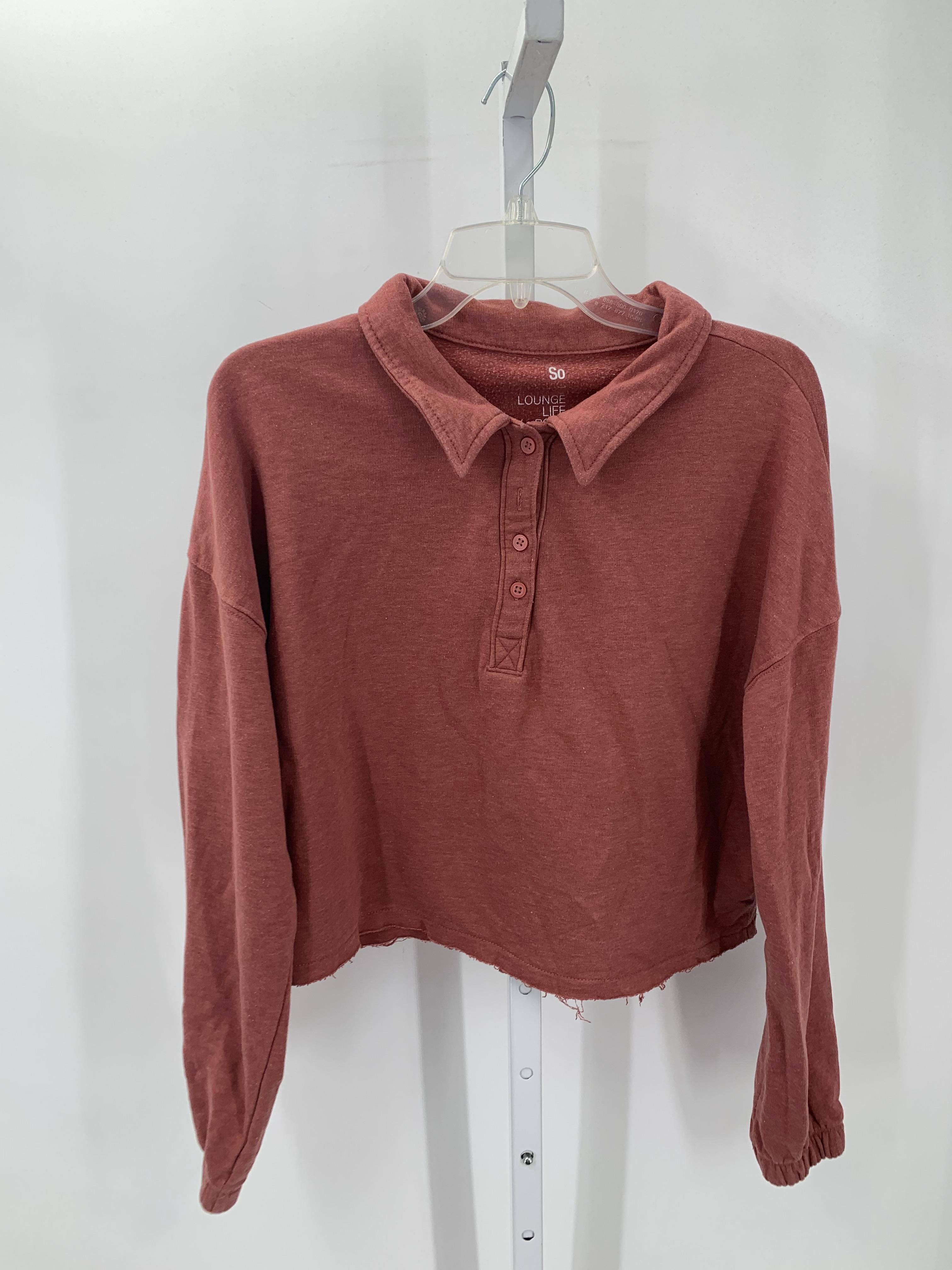 SO Size Large Juniors Long Sleeve Shirt