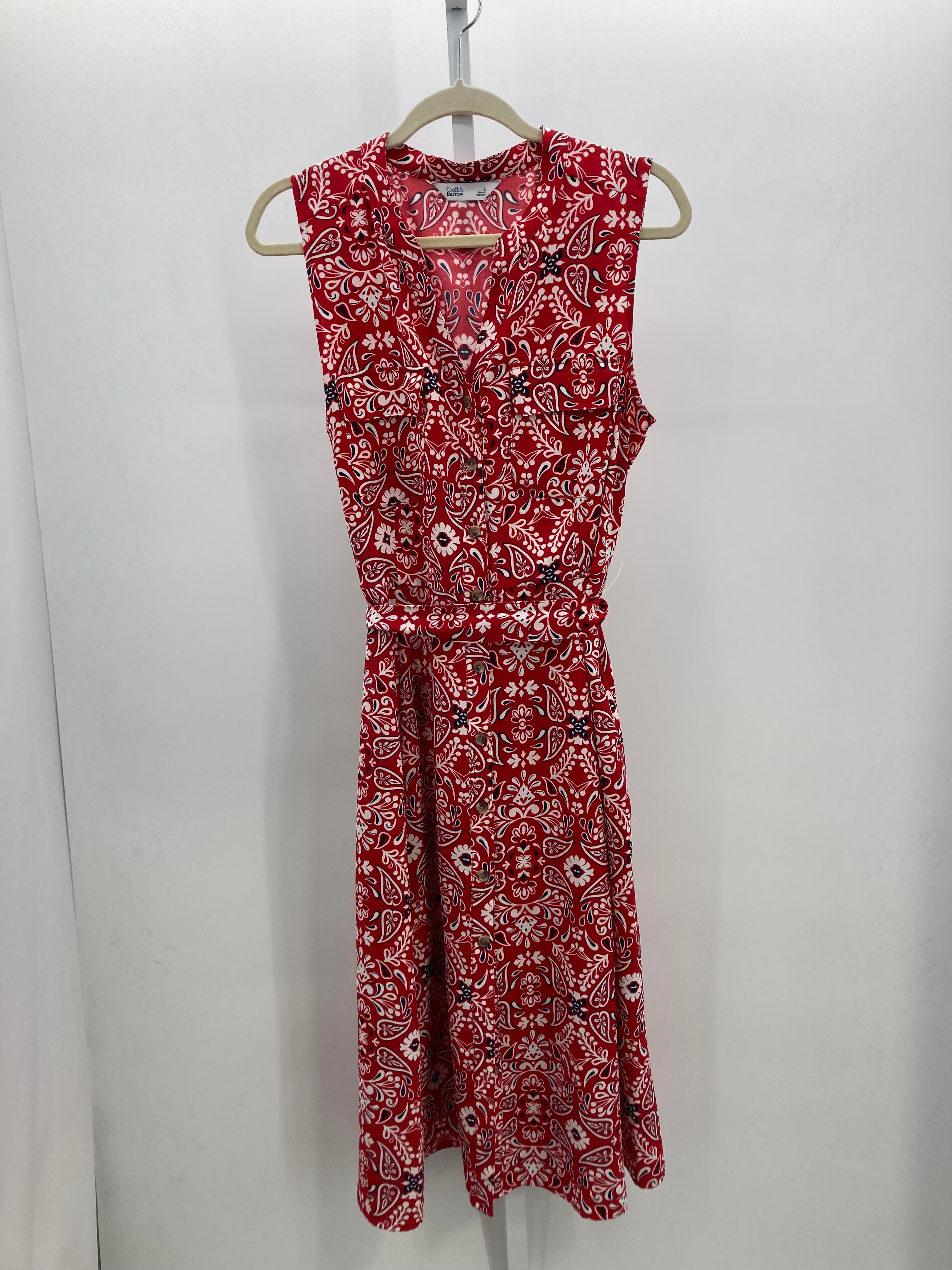 Croft & Barrow Size Large Misses Sleeveless Dress