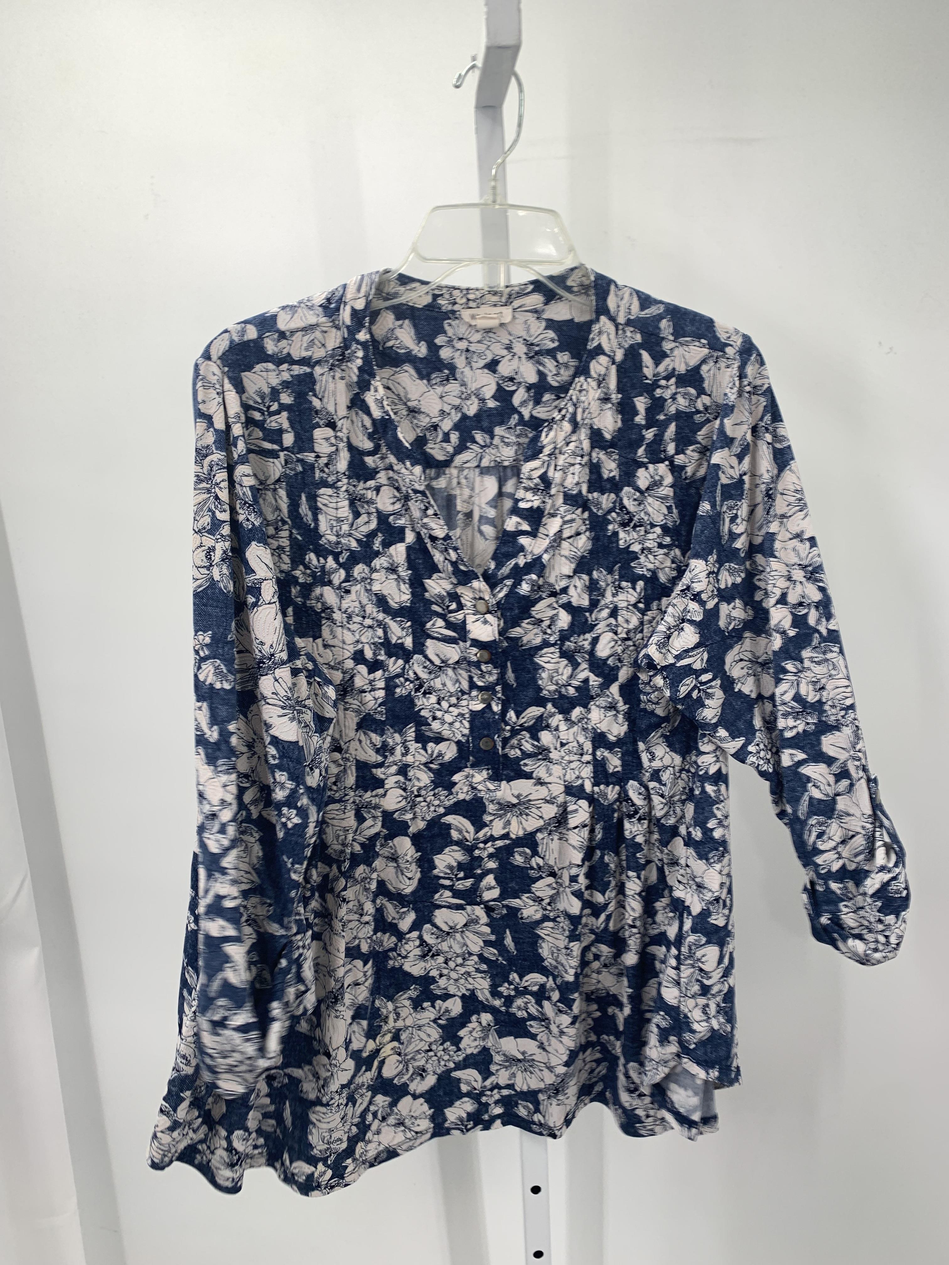 Westport Size 2X Womens 3/4 Sleeve Shirt