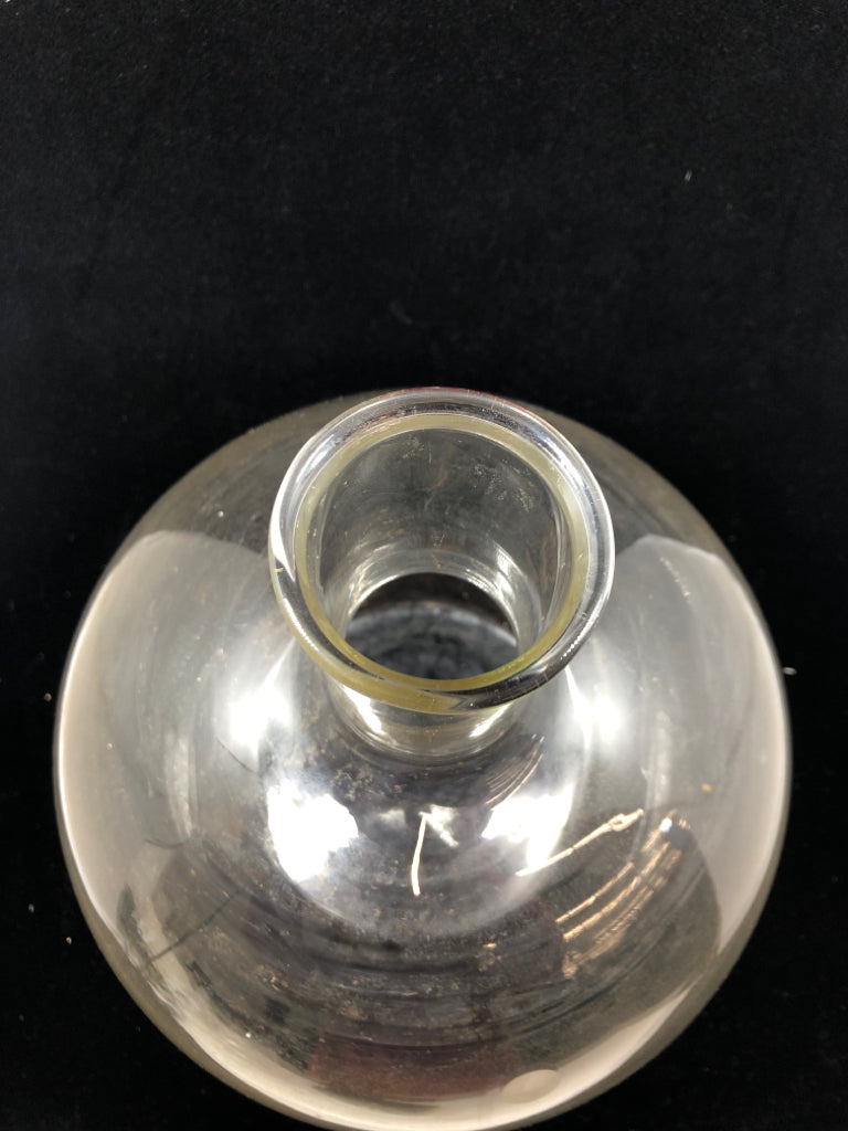 LG VTG CLEAR GLASS PYREX FLASK/VASE.