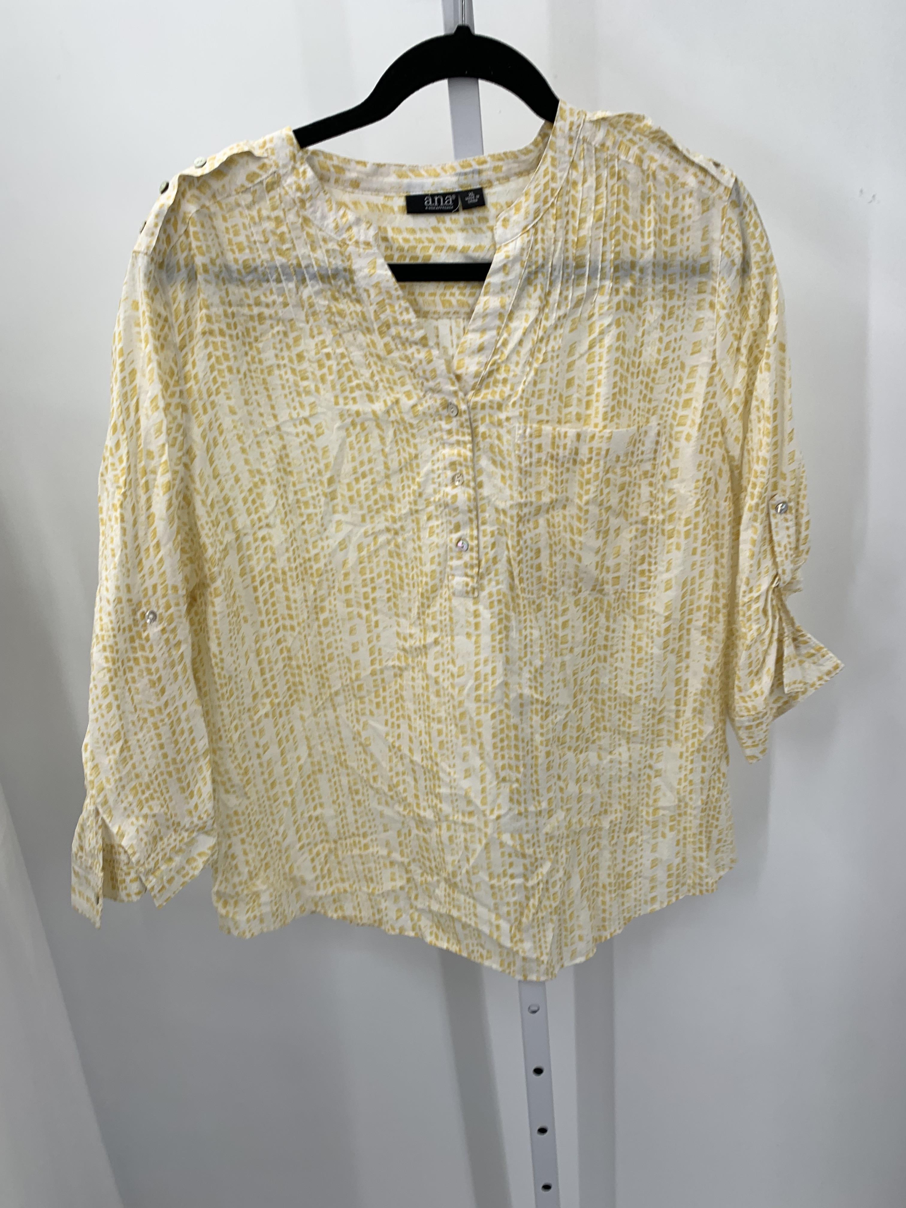 A.N.A. Size Extra Large Misses 3/4 Sleeve Shirt