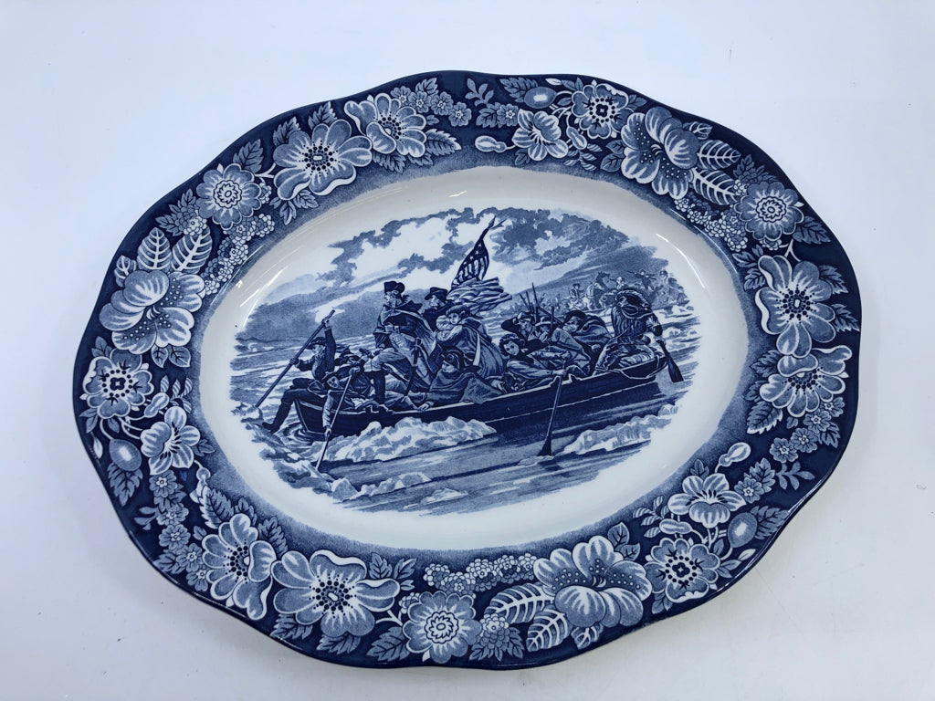 LIBERTY BLUE SERVING PLATE.
