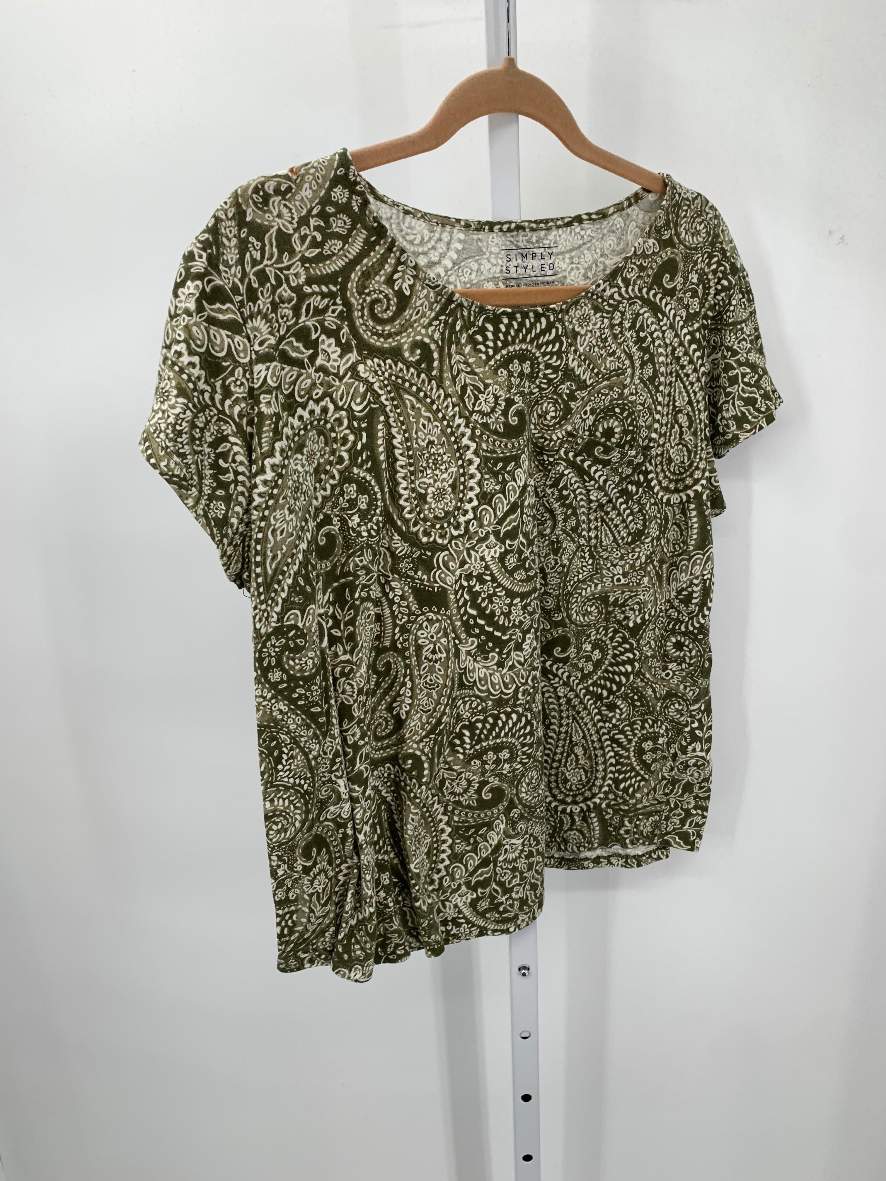 Simply Styled Size Extra Large Misses Short Sleeve Shirt