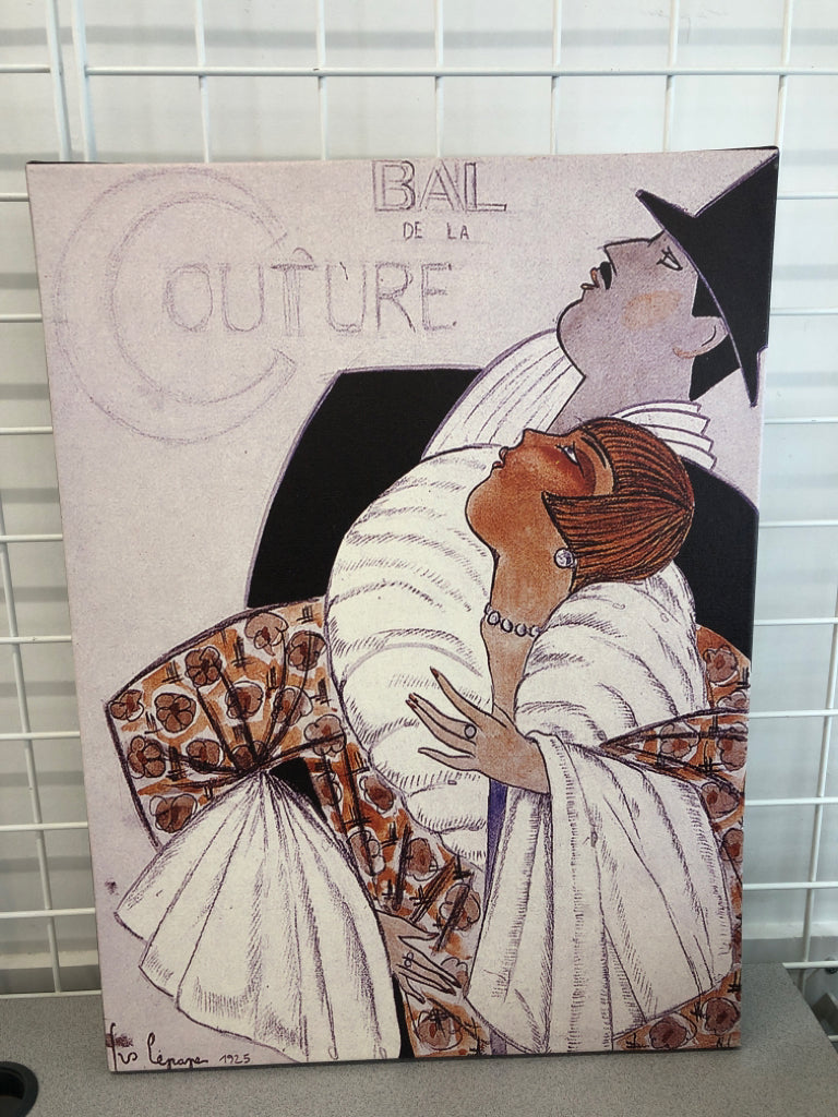 COURTURE VTG WALL CANVAS ART.