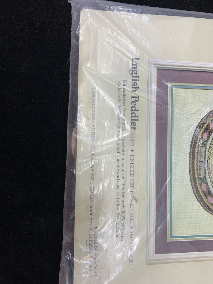 NIP COUNTED CROSS STITCH KIT- ENGLISH PEDDLER