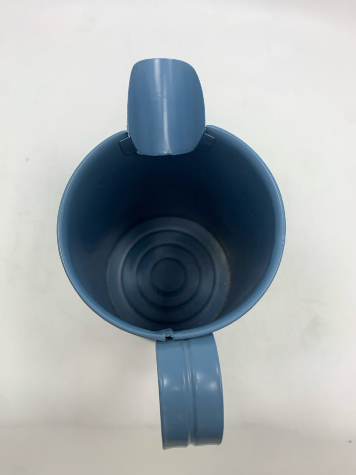 BLUE TIN TOMATO PITCHER.