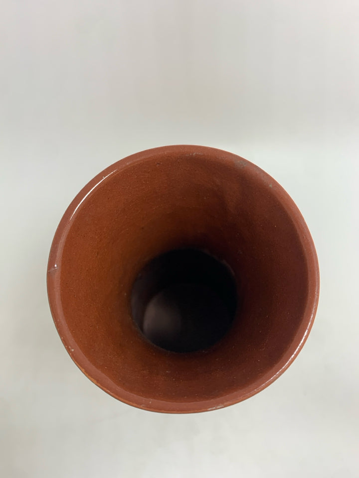 TERRA COTTA WINE DECANTER.