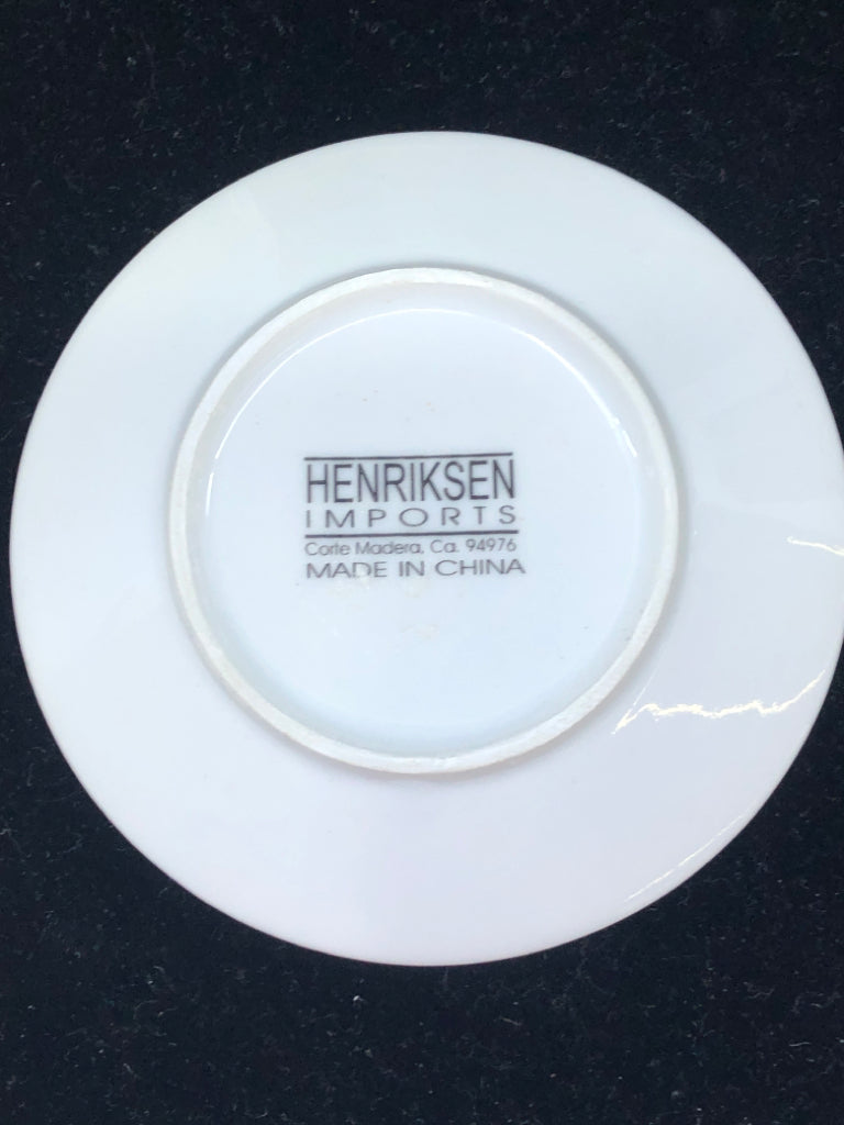 10PC ART DECO STYLE CUP/ SAUCER SET - 5 CUPS, 5 SAUCERS.