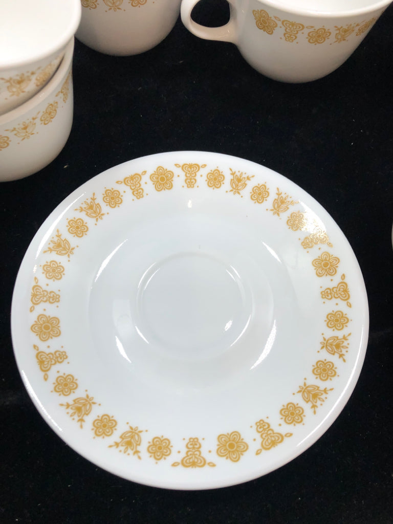 30PC YELLOW FLOWER CUP + SAUCER SET- SVC 15.