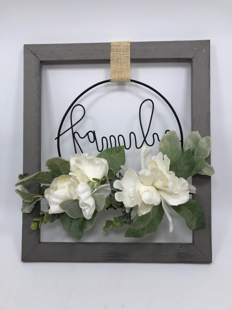 "FAMILY" FLORAL WINDOWPANE DECOR.