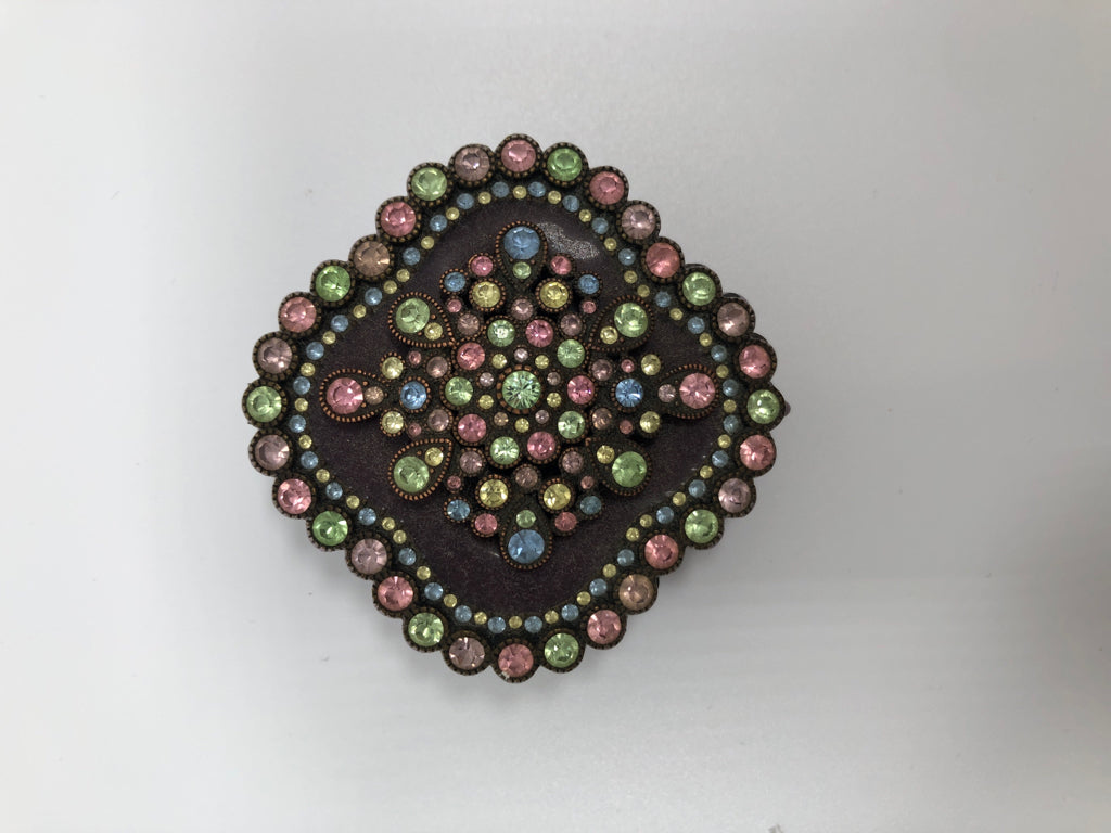 PURPLE JEWEL TRINKET BOX.