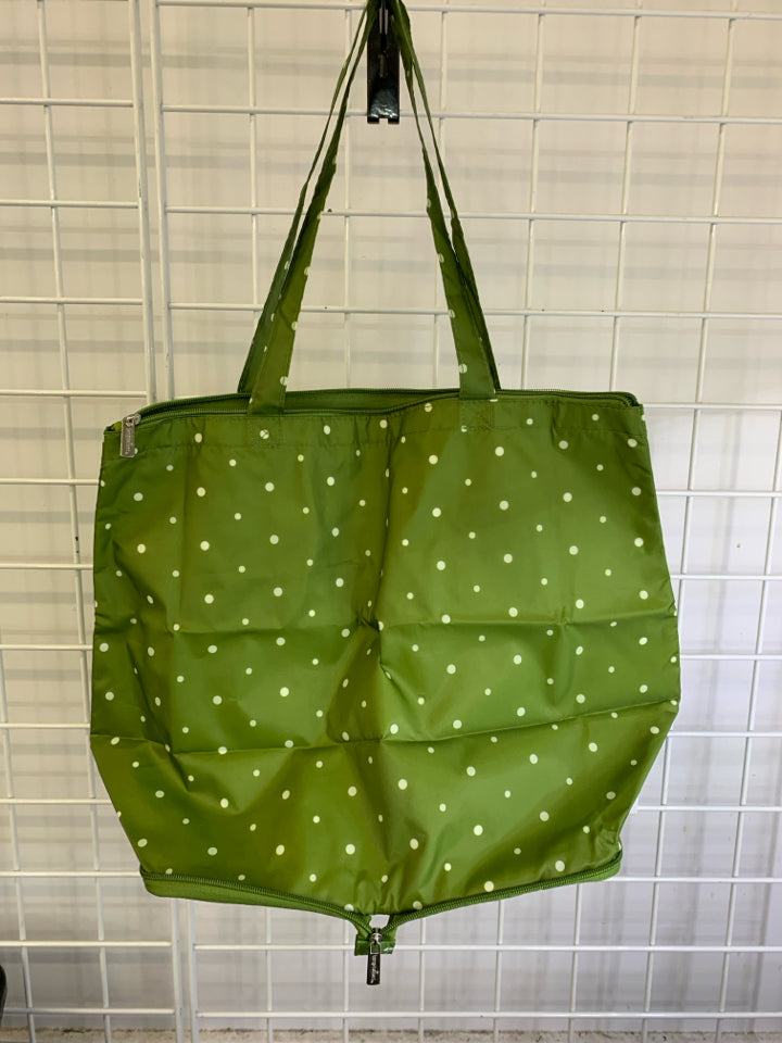 GREEN TEMPTATIONS FOLDING INSULATED FOOD STORAGE BAG.