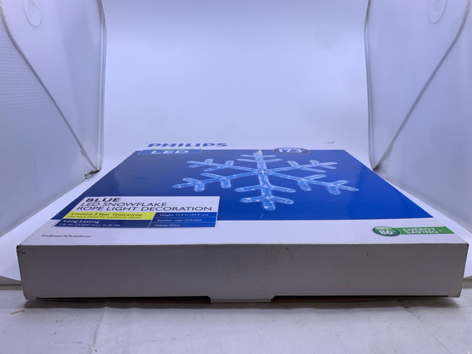 PHILIPS LIGHT UP BLUE SNOWFLAKE IN BOX.