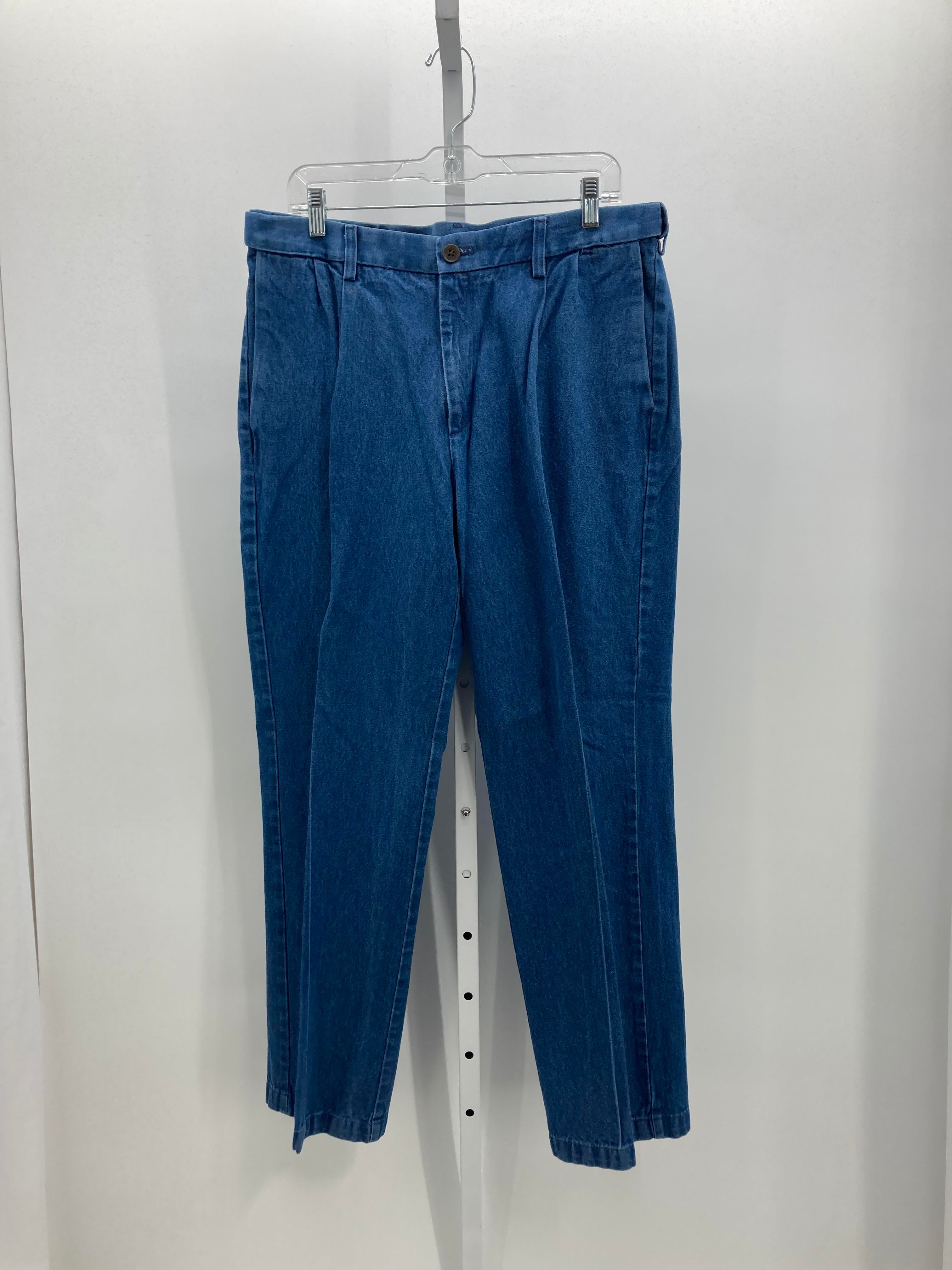 PLEATED FRONT DENIM.