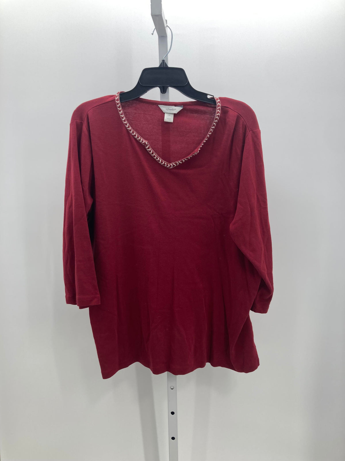 CJ Banks Size 1X Womens 3/4 Sleeve Shirt