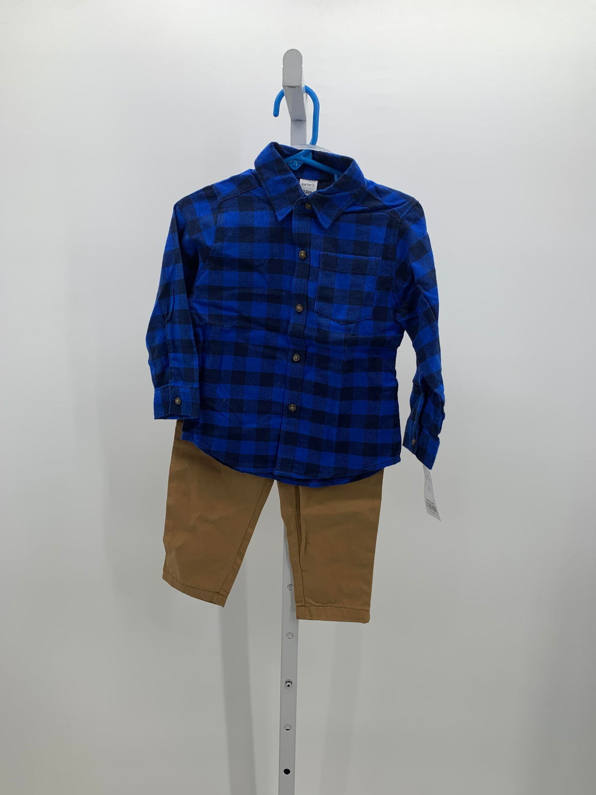 NEW FLANNEL SHIRT + TAN PANTS