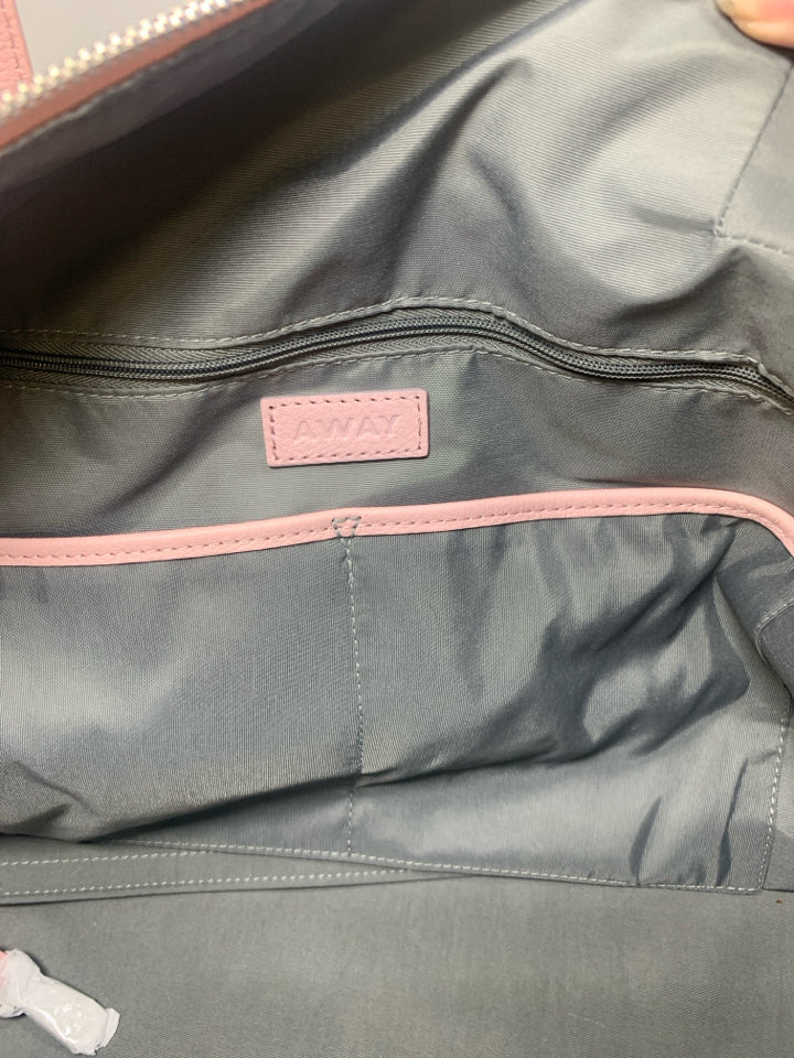 Away The Everyday Bag Pink Leather Duffle Bag *Missing Long Strap