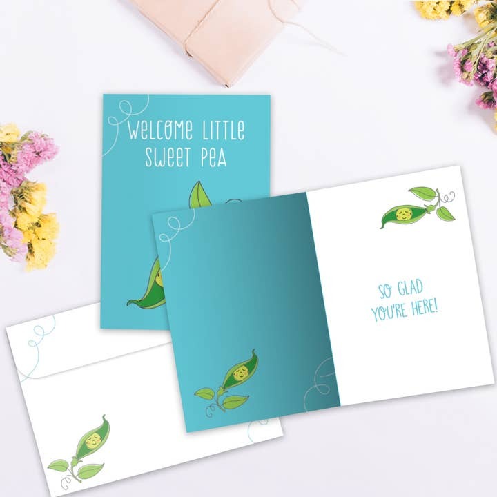 Welcome Sweet Pea, New Baby Card