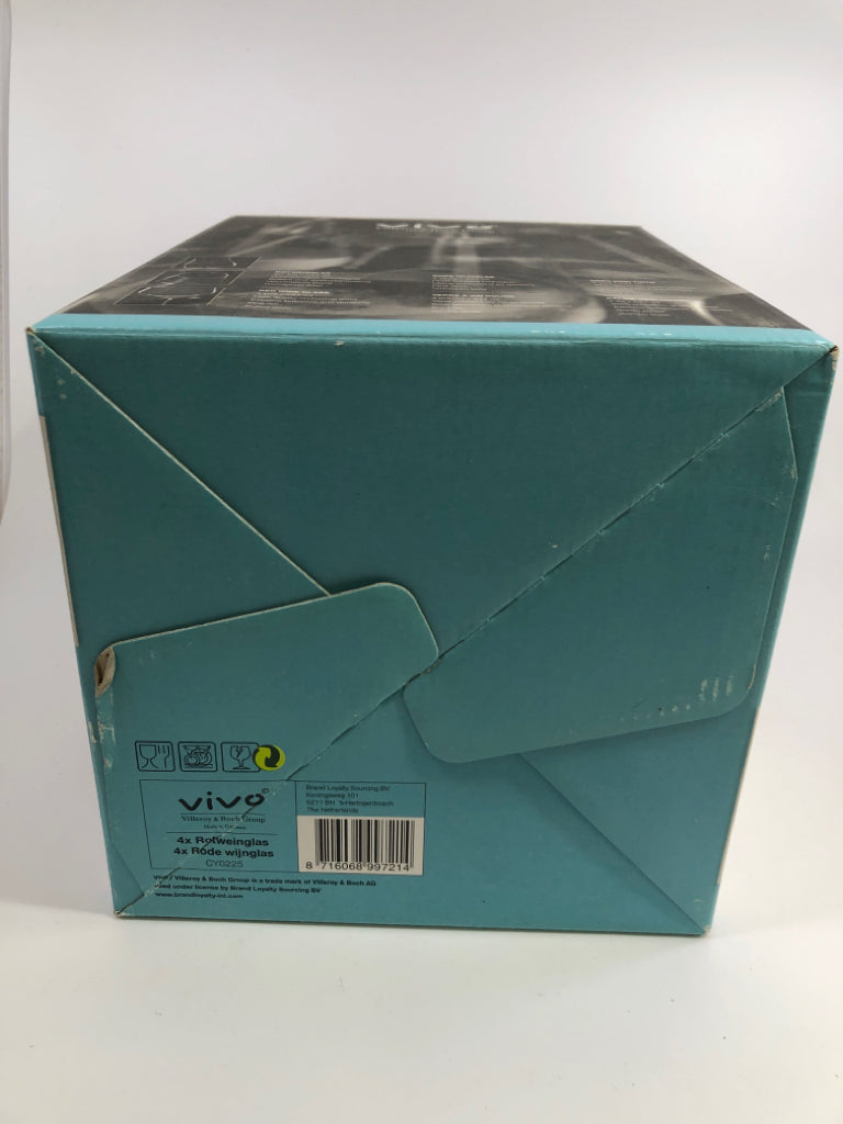 4PC VIVO WINE GLASSES IN BOX.