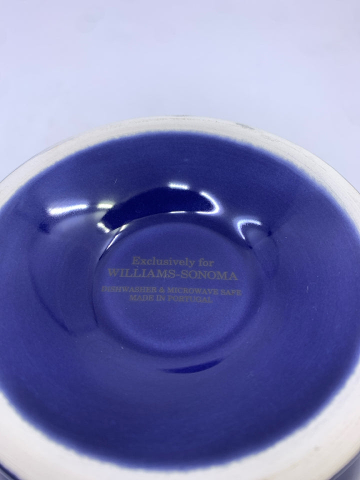 COBALT BLUE CERAMIC URN STYLE BOWL-WILLIAM SONOMA.