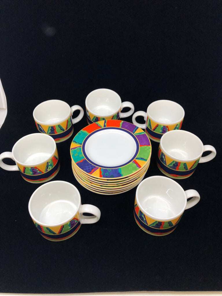 SVC 8 VIBRATO COFFEE CUP & SAUCERS-15 PCS.