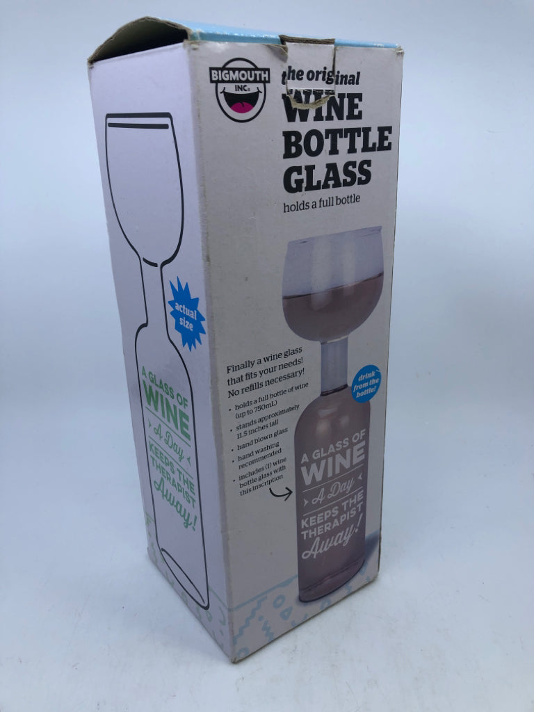 NIP WINE BOTTLE GLASS BIGMOUTH INC.