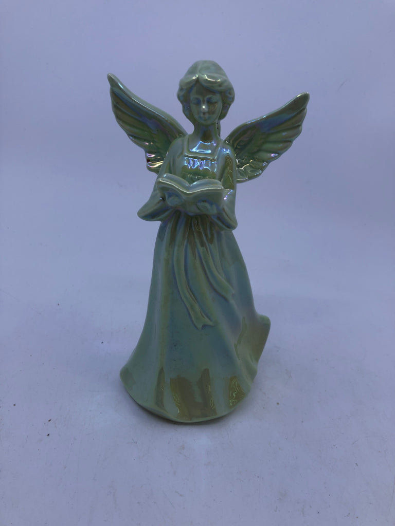 LIGHT UP CERAMIC ANGEL WITH BOOK.