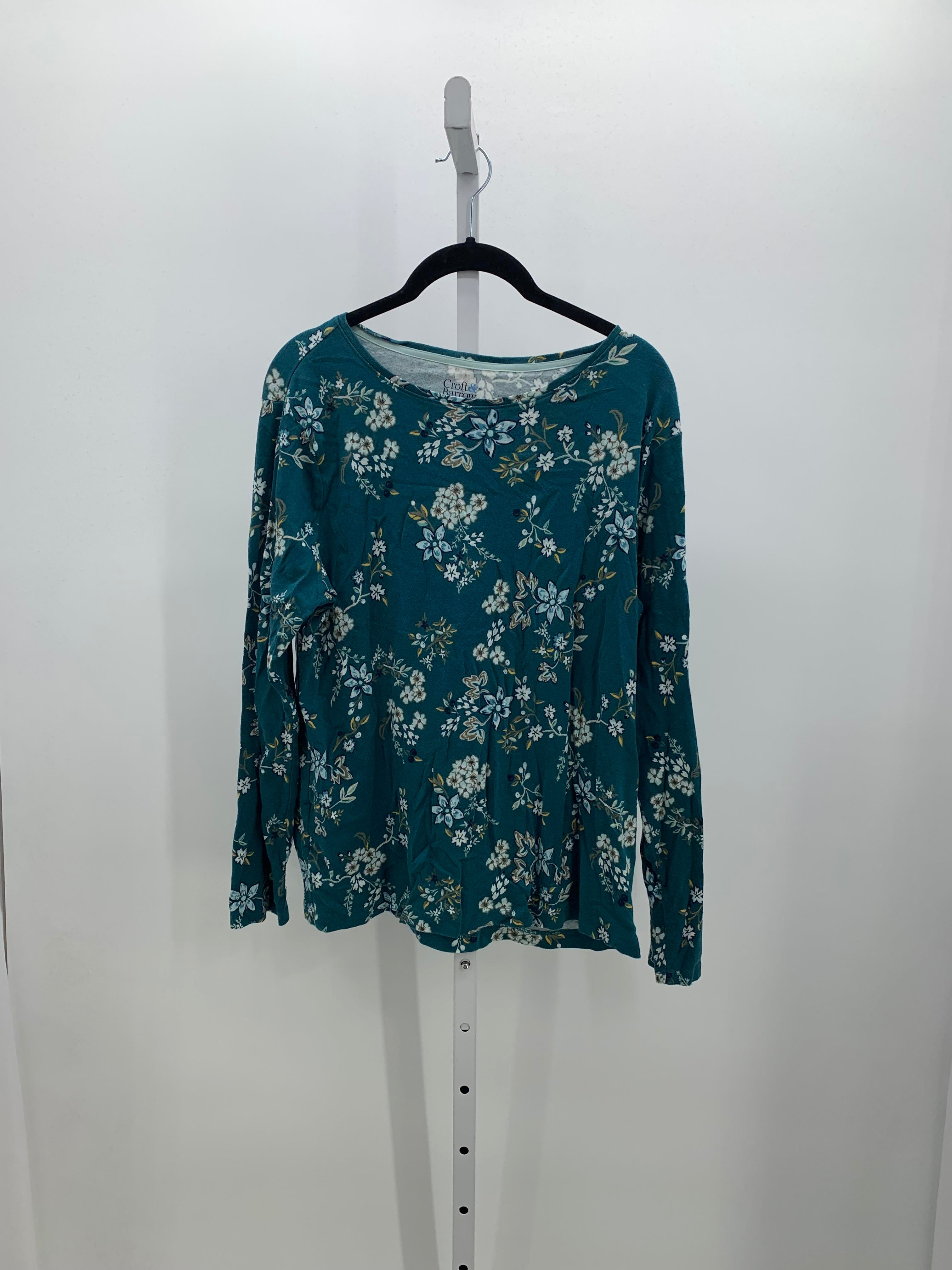 Croft & Barrow Size Large Misses Long Sleeve Shirt
