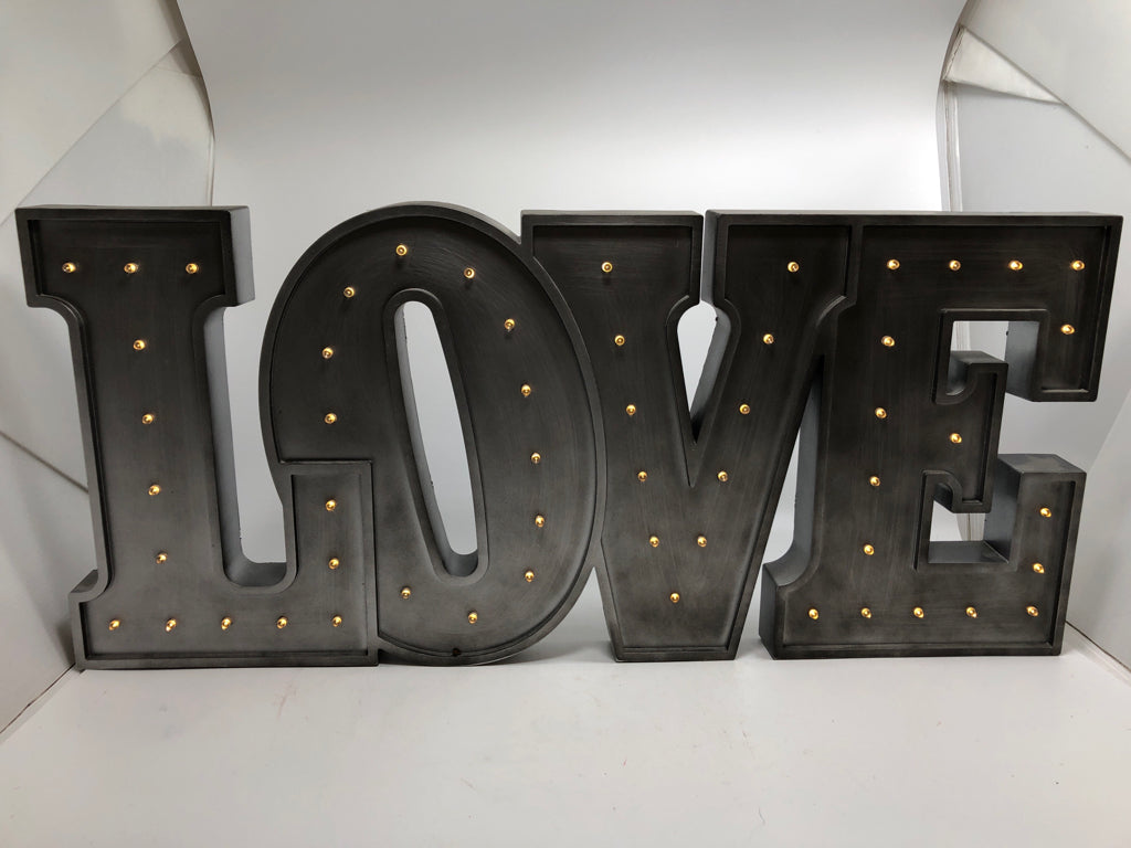 "LOVE" LIGHT-UP SIGN.