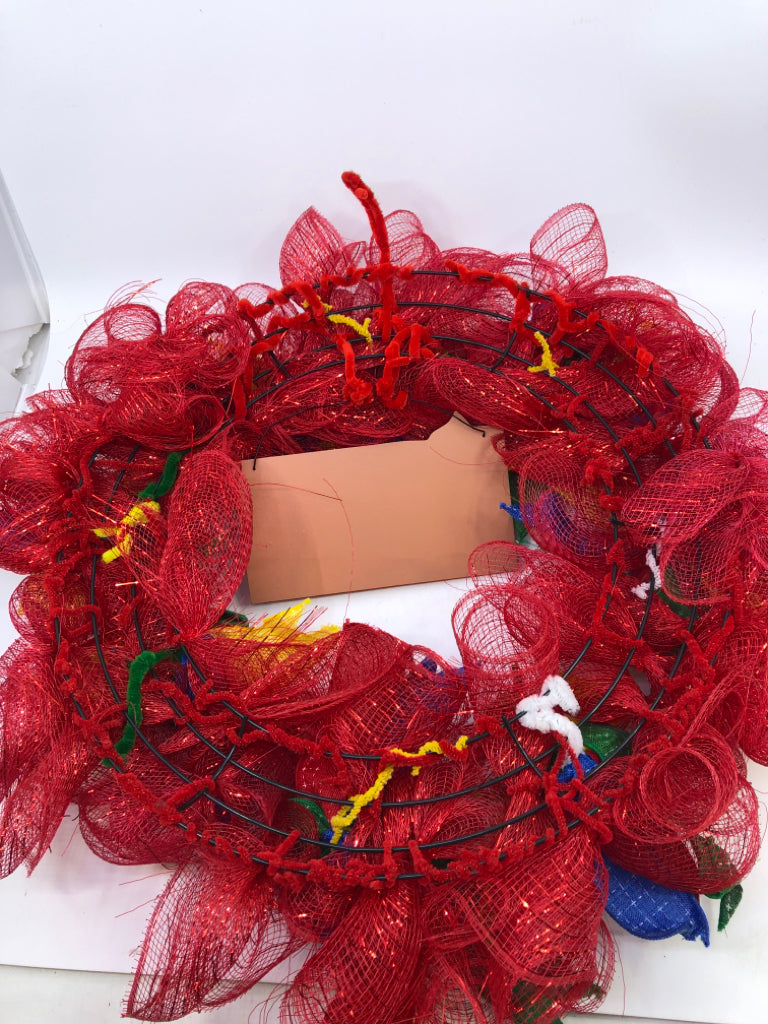 TEACHERS RULE TULLE WREATH.
