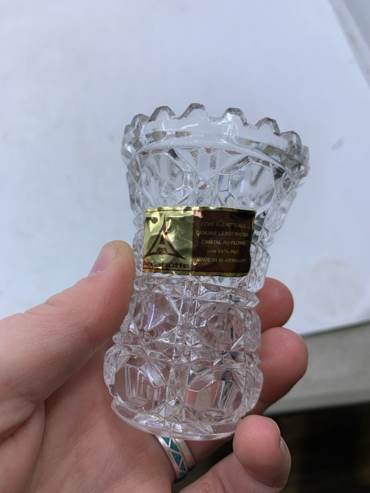 CUT CRYSTAL TOOTH PICK HOLDER ANNAHUTTE.
