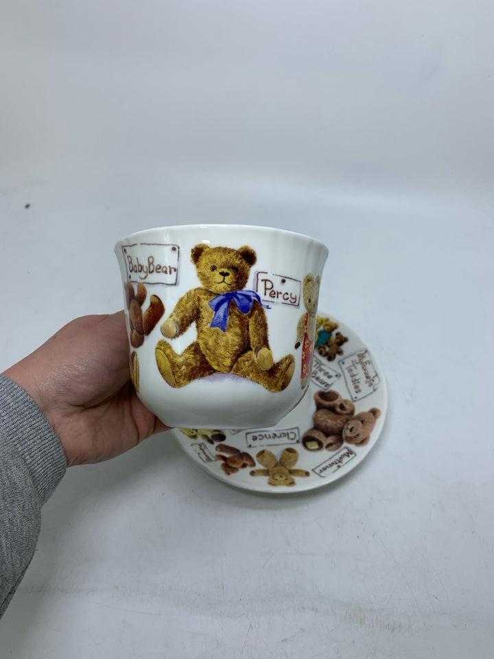 MY FAVORITE TEDDIES CUP/SAUCER 1997 BONE CHINA.