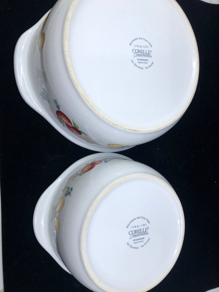 2 STONEWARE BAKING DISH.